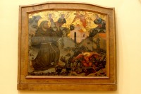 Ex Chiesa di S. Sebastiano, pittura su legno di Fra Mariano Angeli, S. francesco riceve l estimmate