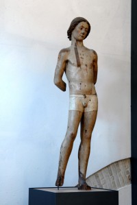 San Sebastiano, statua lignea (sec. xv) - fermo, pinacoteca civica