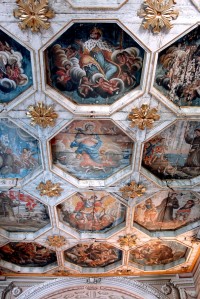 Chiesa di S. maria dei martiri, particolare del soffitto a cassettoni
