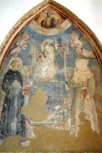Chiesine della Madonna delle rose, affresco del 1466 della  Alemanno